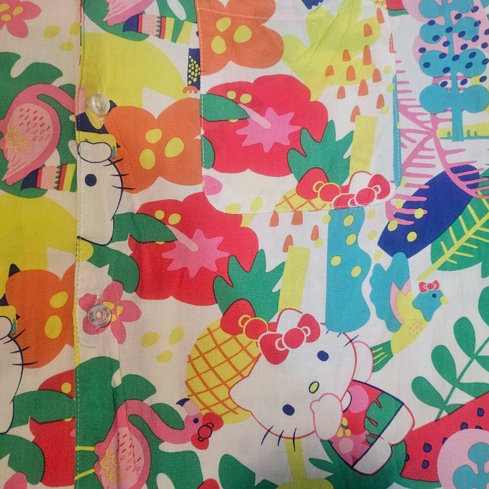 Multi Colored Hello Kitty Hawaiian Theme Button U… - image 4